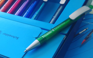 Kaliteli logo baskılı kalemler.